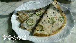 秋葵鸡蛋煎饼