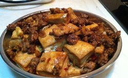 肉末烧豆腐