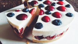 冻蓝莓樱桃芝士蛋糕