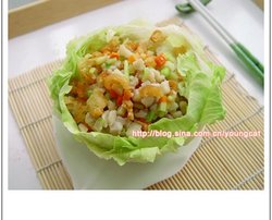 生菜鱼松盅