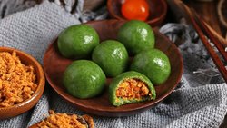 咸蛋黄肉松青团，舌尖上的江南早春