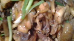 平菇炒鸡肉