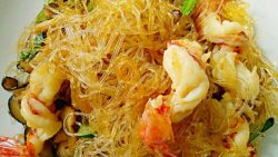 海虾蘑菇炒粉丝