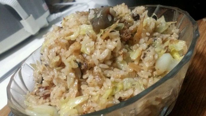 蔬菜银鱼牡蛎干炒饭♡我家炒饭香喷喷