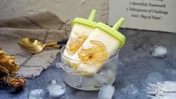 柠蜜凤梨果酱酸奶冰棒