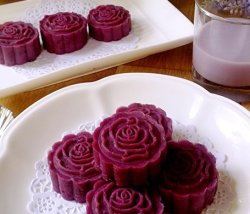 核桃奶香紫薯蒸糕