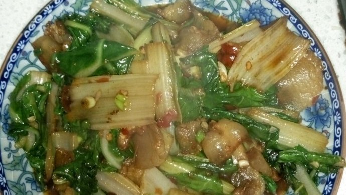 牛皮菜炒腊肉