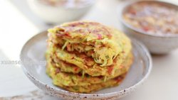 西葫芦玉米面饼