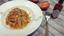 辣味茄汁培根意面（spicy spaghetti）