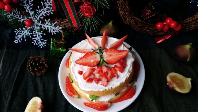 减脂减肥也能吃的草莓奶油蛋糕