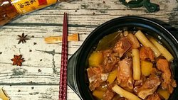 土豆炖排骨年糕