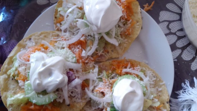 墨西哥玉米饼沙拉  taco tostadas