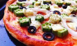 【pizza】秋葵黑橄榄薄底披萨