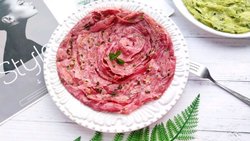 松软掉渣的火龙果葱油饼