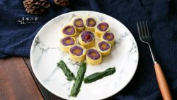 南瓜紫薯鸡蛋卷