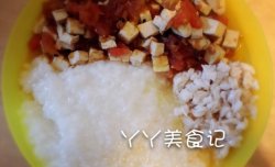 辅食之稀饭配番茄烩豆腐+清蒸鲈鱼
