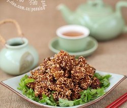散炸芝麻羊肉