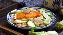 儿菜胡萝卜炒肉片