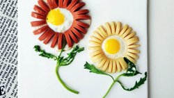花朵香肠煎蛋