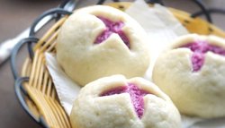 花开紫薯馒头