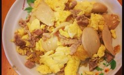 鸡蛋杏鲍菇炒肉