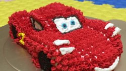 红色跑车（闪电麦坤）—汽车生日蛋糕/卡通蛋糕