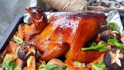 杂蔬烤鸡