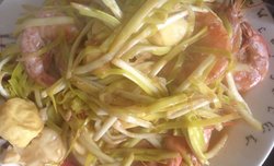韭黄鲜虾日本豆腐