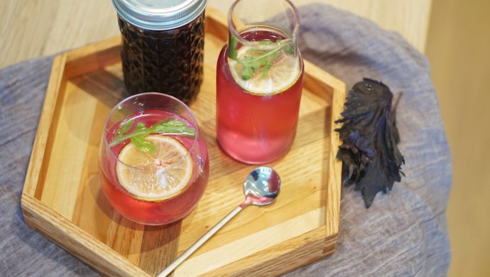 创意饮品｜紫苏苏打水，清新、高颜值，来自MUJI餐厅热销品