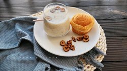 小麦仁豆浆西米露