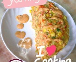 千层蔬菜鸡蛋饼