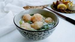 虾仁丸子煮油菜