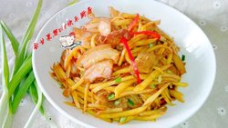 茭白炒肉片
