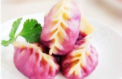 紫薯柳叶蒸饺