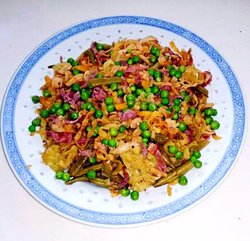 彩色豆角蒸面
