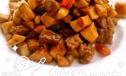 中国有机生鲜旗舰店～杏鲍菇炒牛肉粒