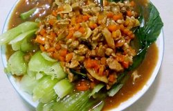 肉沫烧油菜