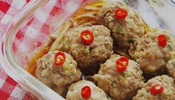 杏鲍菇蒸肉丸