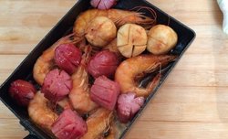 香炸大虾香肠鱼丸