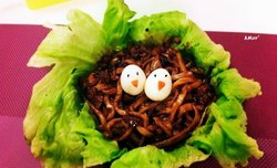 鸟窝炒面