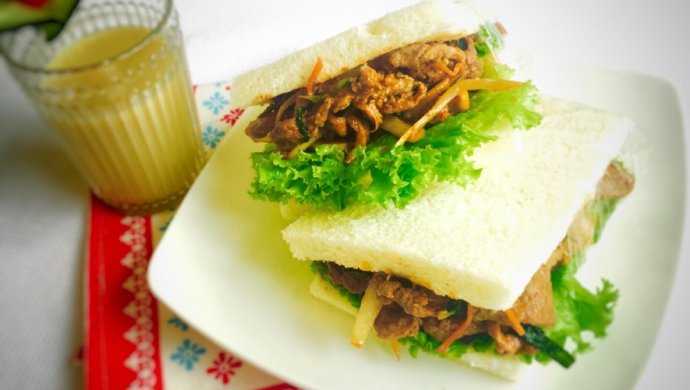 肉食主义--韩式烤牛肉三明治