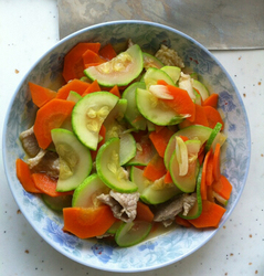 西葫芦炒肉片