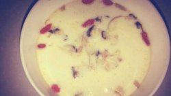 冬菇花生枸杞蒸蛋