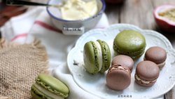 炼奶百香果抹茶马卡龙