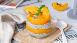木瓜椰奶奇亚籽布丁