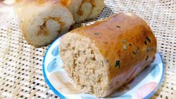65℃汤种之香葱肉松面包卷