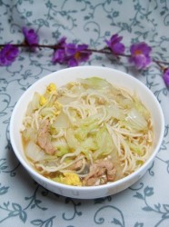 大白菜炝锅面条