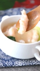 青菜虾滑汤