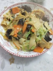 干豆腐炒白菜