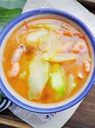 鲜虾棒菜汤